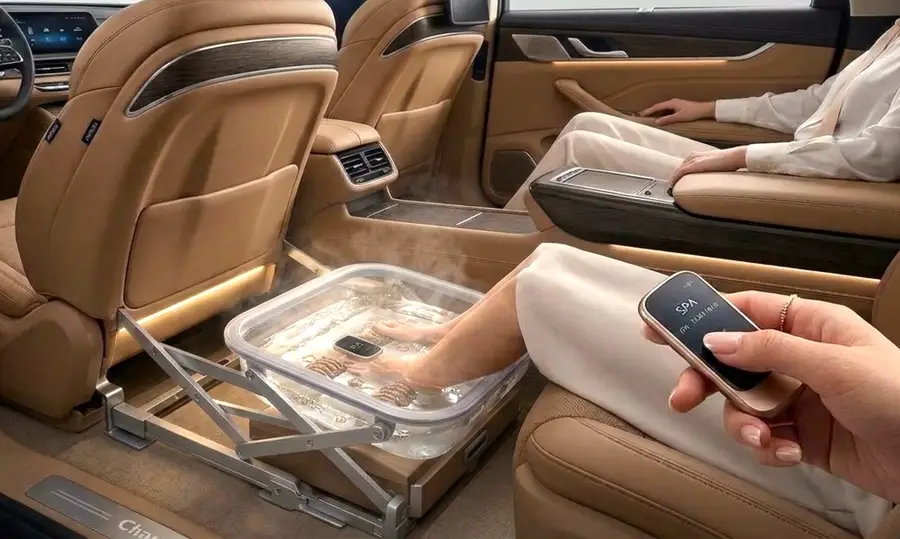 La marca china que da la sorpresa en España patenta algo alucinante: una bañera para los pies en sus coches