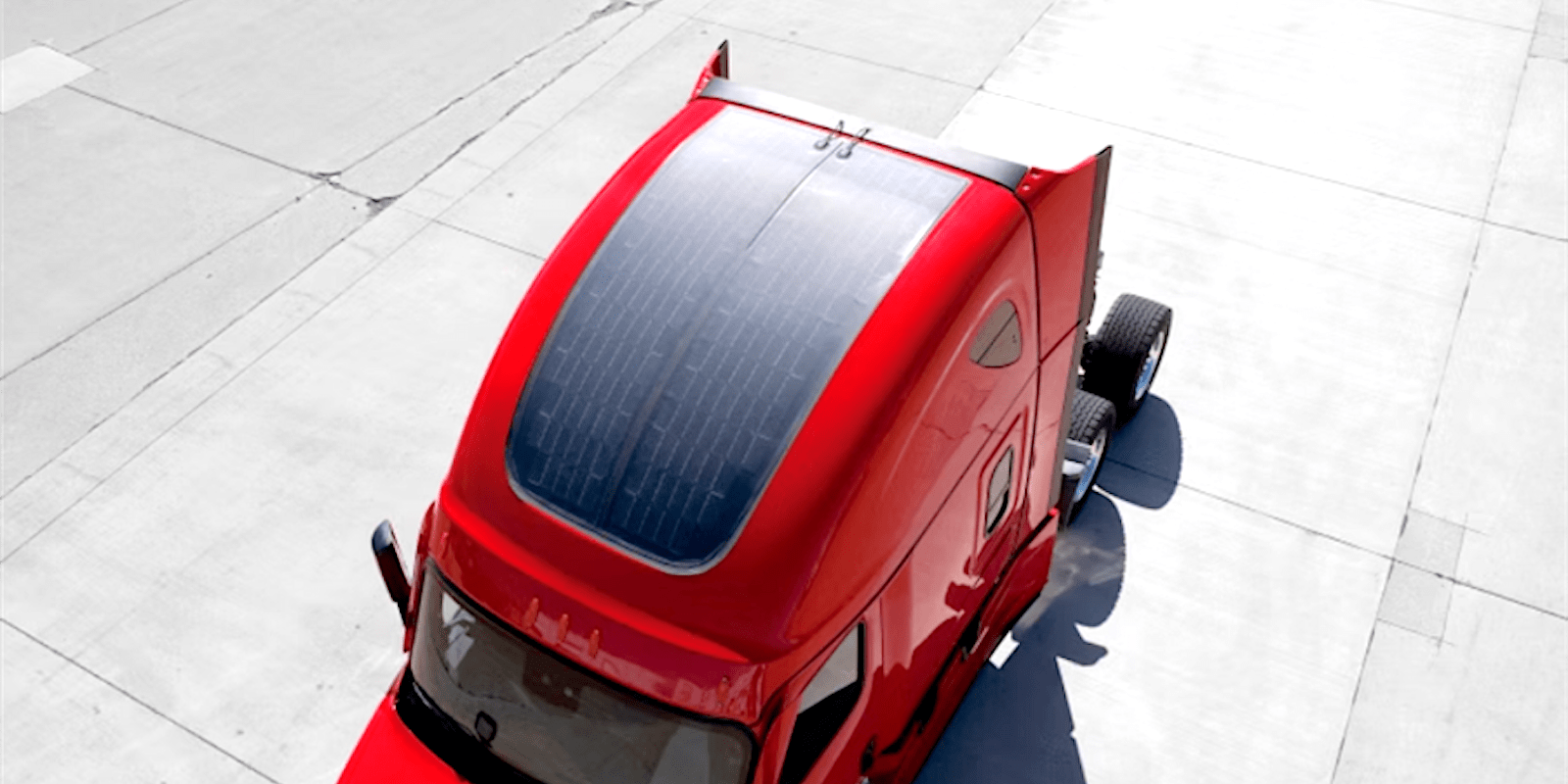 Adding solar panels to semi trucks helps slash diesel emissions