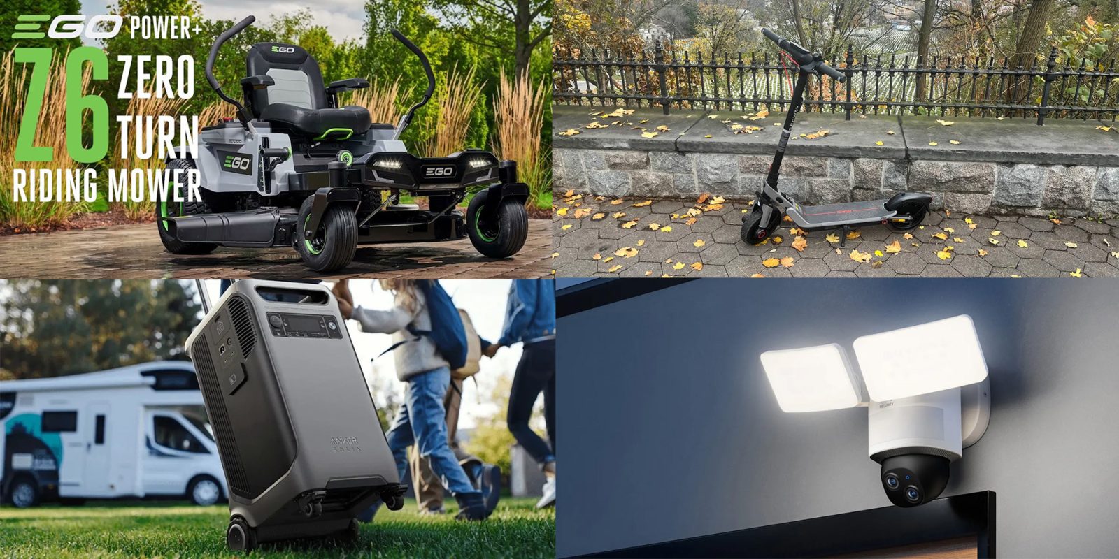 EGO zero-turn riding mower + 6x batteries and wall charger new $4,800 low, Segway e-scooter Amazon deals, Anker exclusive, more