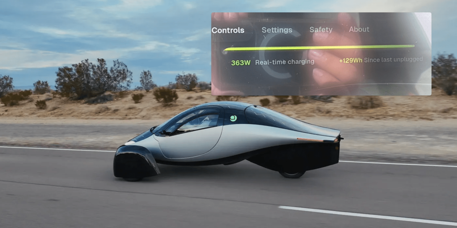 Aptera CEO shows his solar car producing more energy than his home solar